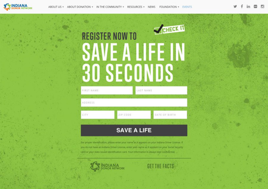 Donate Life Landing Pages