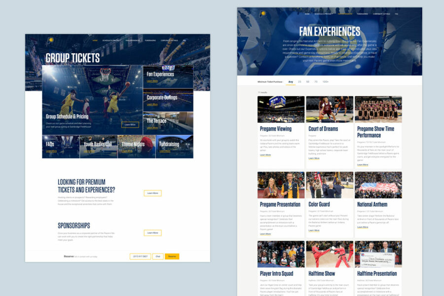 Pacers Group microsite